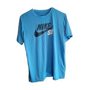 Nike SB Dri Fit Blue Short Sleeve Graphic T-Shirt, Men's Size Small